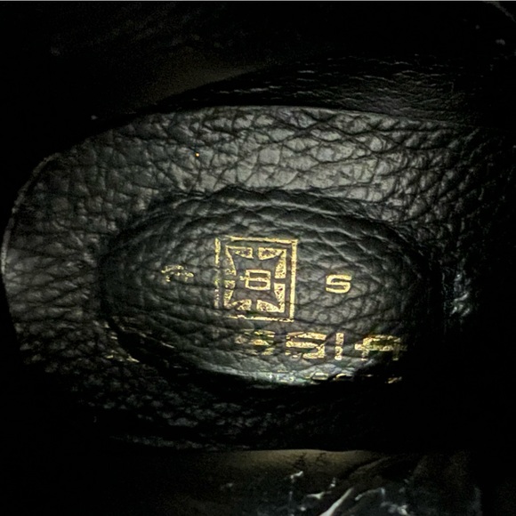 Alissia Women’s 38 (US 7) Made In Italy Black Leather Moto Biker Harley Boots - Picture 7 of 9